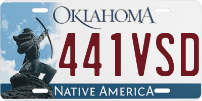OK license plate 441VSD