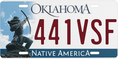 OK license plate 441VSF