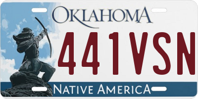 OK license plate 441VSN