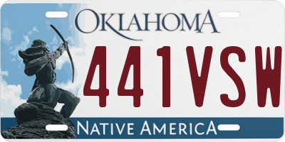 OK license plate 441VSW