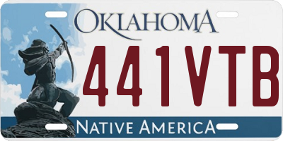 OK license plate 441VTB