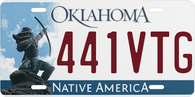 OK license plate 441VTG