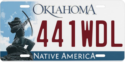 OK license plate 441WDL