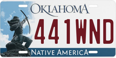 OK license plate 441WND
