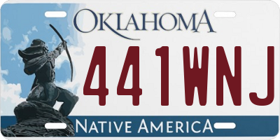 OK license plate 441WNJ