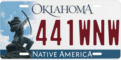 OK license plate 441WNW