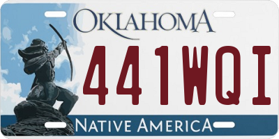 OK license plate 441WQI