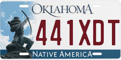 OK license plate 441XDT