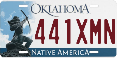 OK license plate 441XMN