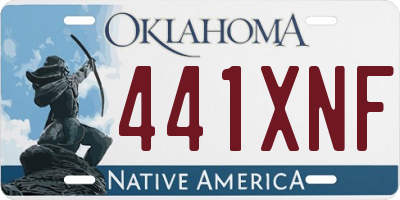 OK license plate 441XNF