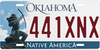 OK license plate 441XNX
