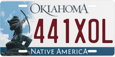 OK license plate 441XOL