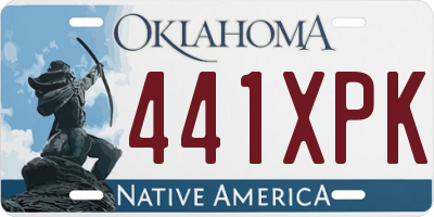 OK license plate 441XPK