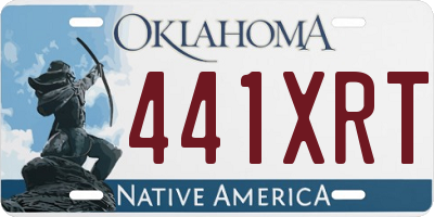 OK license plate 441XRT
