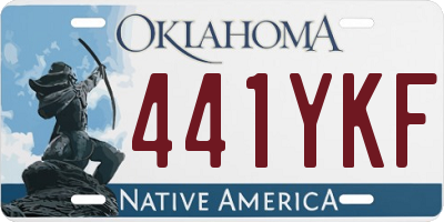 OK license plate 441YKF