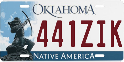 OK license plate 441ZIK