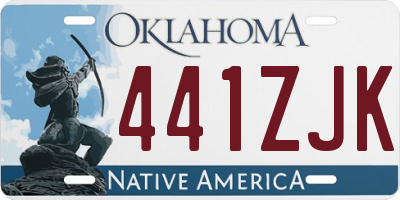 OK license plate 441ZJK