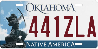OK license plate 441ZLA