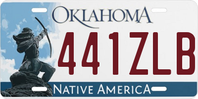 OK license plate 441ZLB