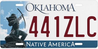 OK license plate 441ZLC