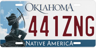 OK license plate 441ZNG