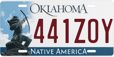 OK license plate 441ZOY