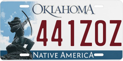 OK license plate 441ZOZ