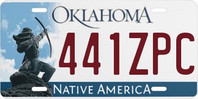 OK license plate 441ZPC