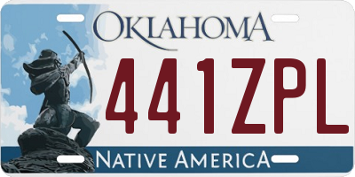OK license plate 441ZPL