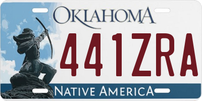 OK license plate 441ZRA