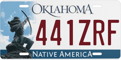 OK license plate 441ZRF