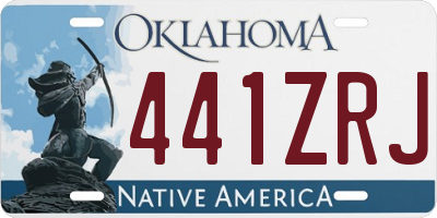 OK license plate 441ZRJ