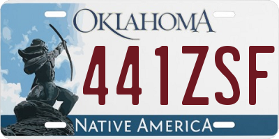OK license plate 441ZSF