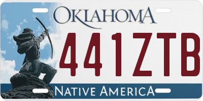 OK license plate 441ZTB