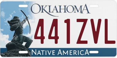 OK license plate 441ZVL