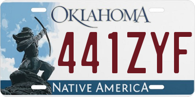 OK license plate 441ZYF