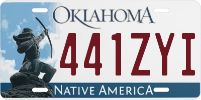OK license plate 441ZYI
