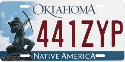 OK license plate 441ZYP