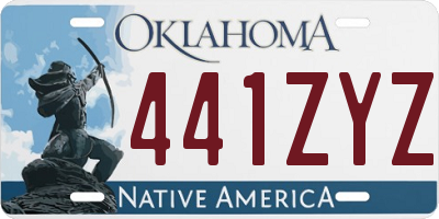 OK license plate 441ZYZ