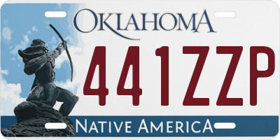 OK license plate 441ZZP