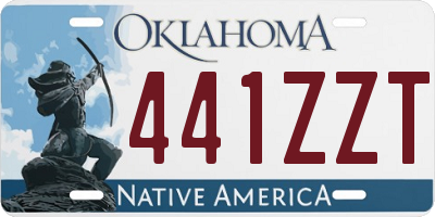 OK license plate 441ZZT