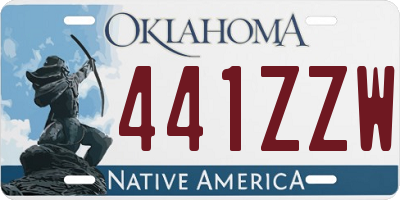 OK license plate 441ZZW