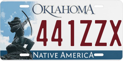 OK license plate 441ZZX