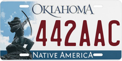 OK license plate 442AAC
