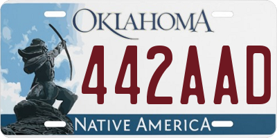 OK license plate 442AAD