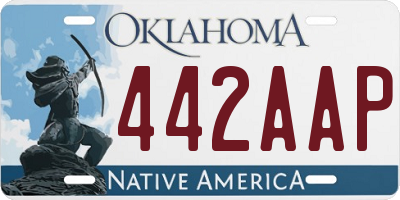 OK license plate 442AAP