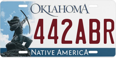 OK license plate 442ABR