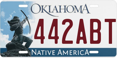 OK license plate 442ABT