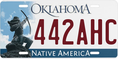 OK license plate 442AHC