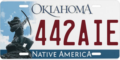 OK license plate 442AIE